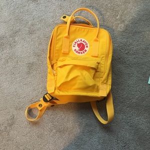Sold Yellow Fjallraven Kanken mini backpack